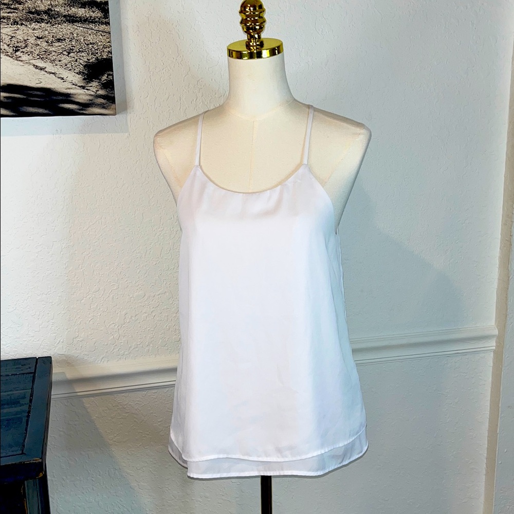 STELLA LUCE Women's White Double layered Blouse Medium